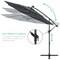 Best Choice Products 10ft Solar LED Offset Hanging Outdoor Market Patio Umbrella w/ Adjustable Tilt